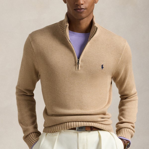 Polo Ralph Lauren Half Zip Cotton Knit Jumper