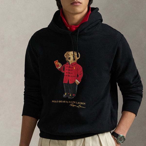 Polo Ralph Lauren Cotton-Jersey Bear Hoodie