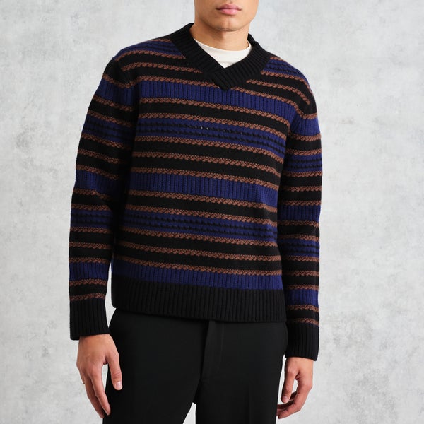 Wax London Scafell Pointelle-Knit Wool Jumper