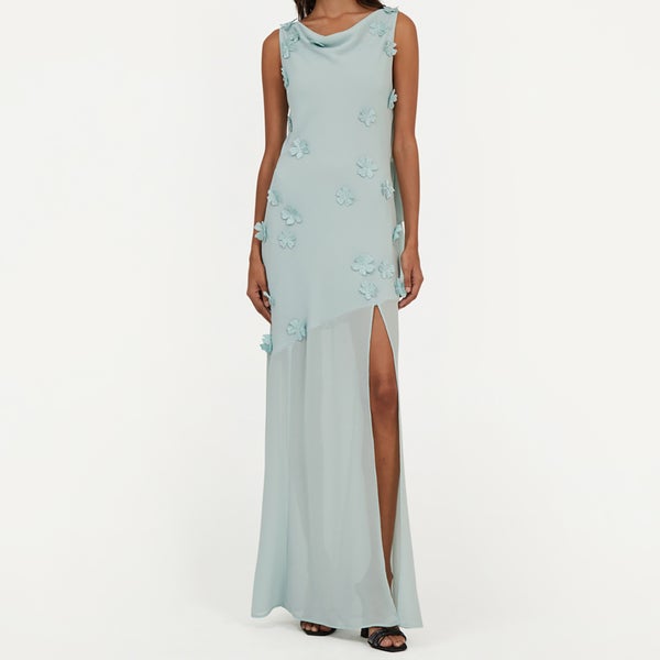 Rotate Birger Christensen Waterfall Chiffon Maxi Dress