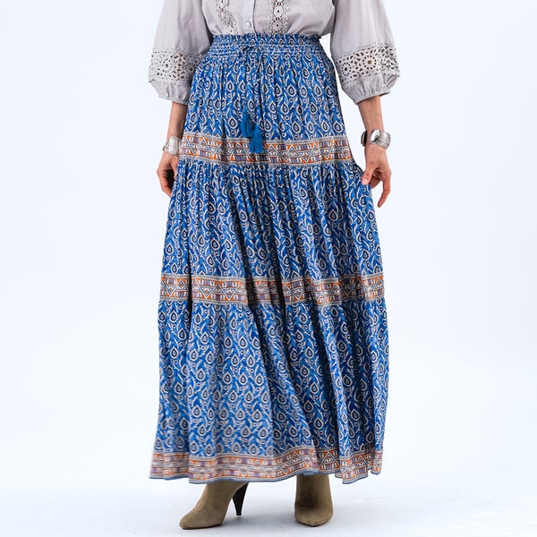 Lollys Laundry Diamond Crepe de Chine Maxi Skirt