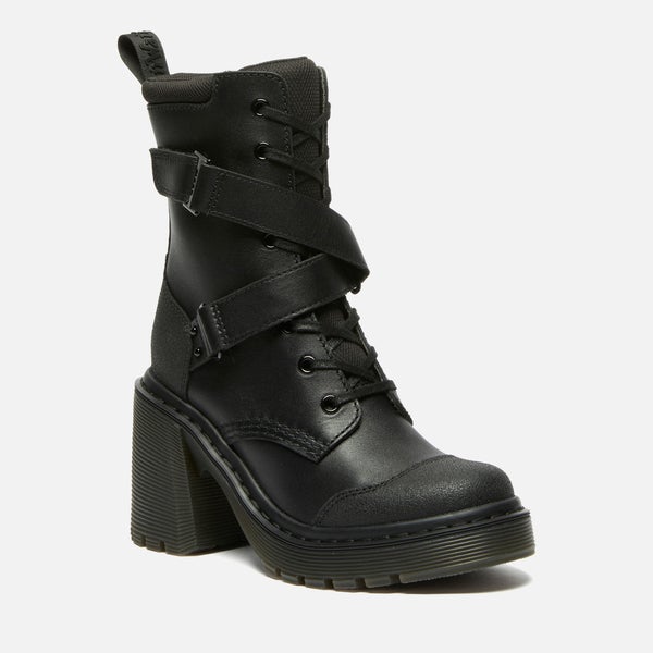 Dr. Martens Women's Chesney Tech 8-Eye Heeled Leather Boots