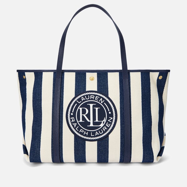 Lauren Ralph Lauren Emerie Herringbone Cotton Twill Extra Large Tote Bag