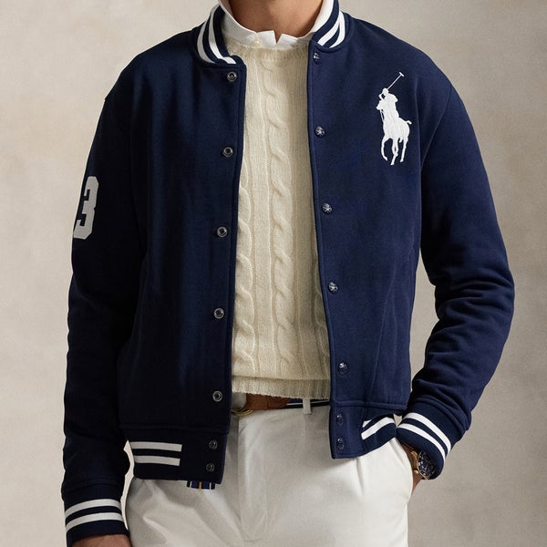Polo Ralph Lauren Cotton-Blend Jersey Baseball Jacket