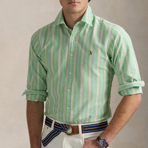 Polo Ralph Lauren Custom Fit Fun Stripe Cotton Long Sleeved Shirt
