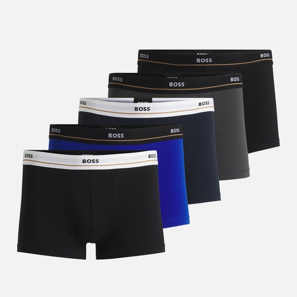 BOSS Bodywear 5 Pack Essential Cotton-Blend Stretch-Jersey Boxers