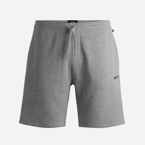 BOSS Bodywear Lounge Cotton-Blend Waffle-Knit Shorts