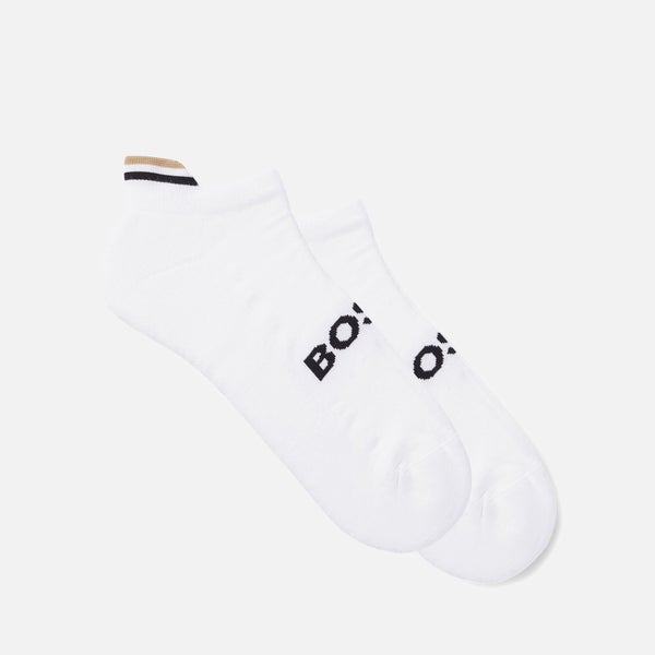 BOSS Bodywear Intarsia-Knit Cotton-Blend Logo Socks