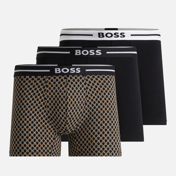 BOSS Bodywear Cotton-Blend Stretch-Jersey 3 Pack Boxer Briefs