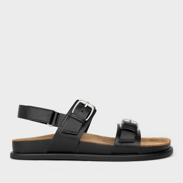 Vagabond Effie Leather Flat Sandals