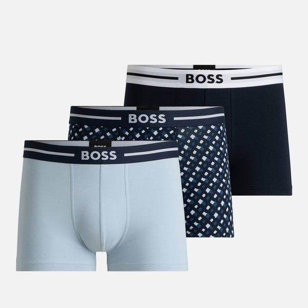 BOSS Bodywear 3-Pack Bold Cotton-Jersey Boxer Trunks