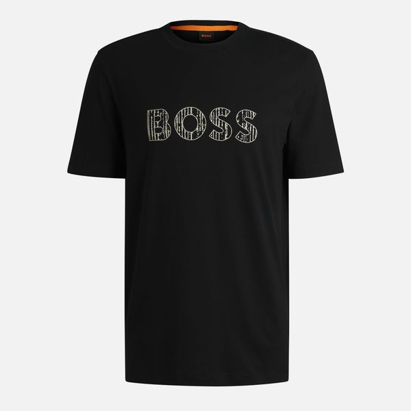 BOSS Orange Te_logotexture Cotton-Jersey T-Shirt