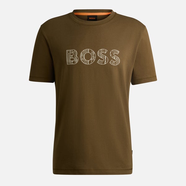 BOSS Orange Te_logotexture Cotton-Jersey T-Shirt