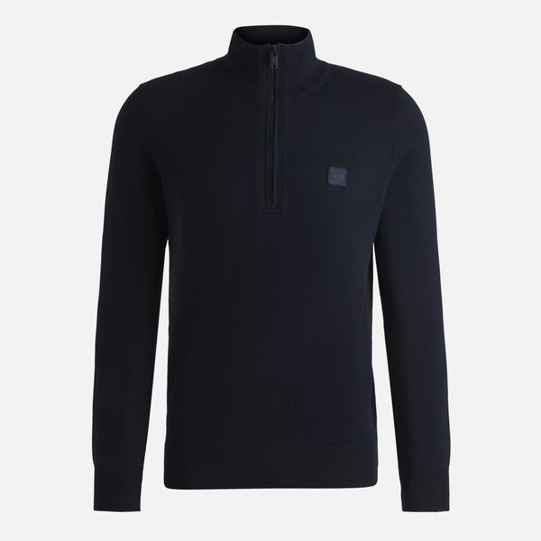 BOSS Orange Kanobix Cotton-Blend Quarter-Zip Jumper