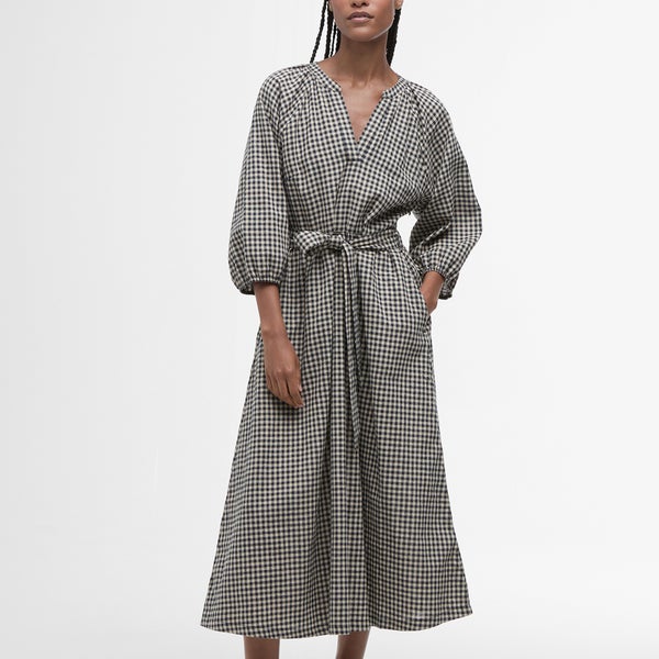 Barbour Suri Cotton-Gingham Midi Dress