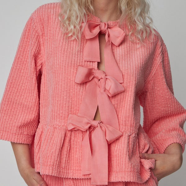 Stella Nova Bow Cotton-Corduroy Blouse