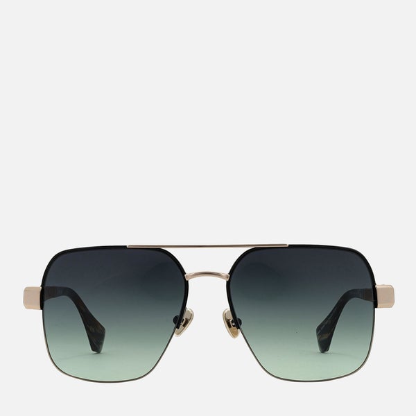 Vivienne Westwood Cowboy Aviator Gold-Tone Sunglasses