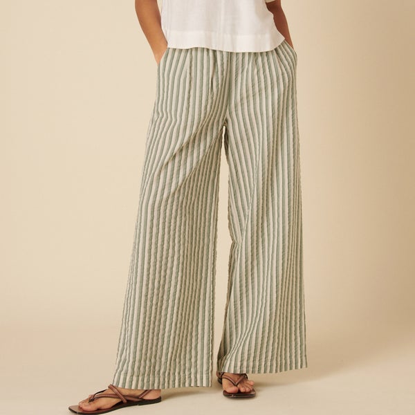 Nobody's Child Parker Striped Organic Cotton Trousers