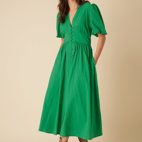 Nobody's Child Starlight Plain Cotton-Seersucker Dress