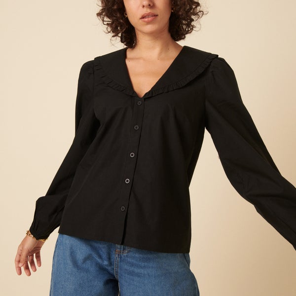 Nobody's Child Emmie Cotton-Poplin Blouse
