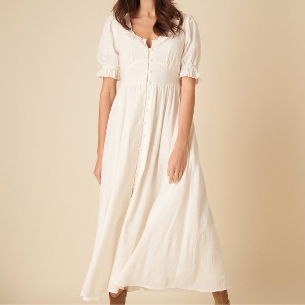 Nobody's Child Flossie Plain Cotton-Seersucker Dress