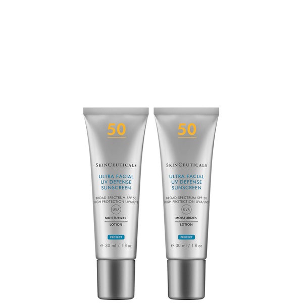 SkinCeuticals Ultra Facial UV Defense SPF50 Sunscreen Protection 30ml Duo