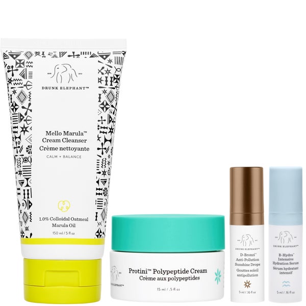 Drunk Elephant Cleanse, Hydrate & Bronze Routine