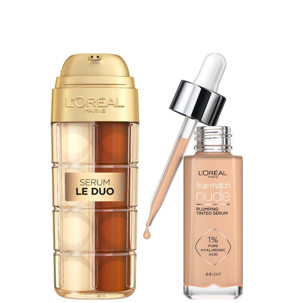 L'Oreal Paris Age Perfect Serum Le Duo 30ml & True Match Tinted Serum 30ml Bundle (Various Shades)