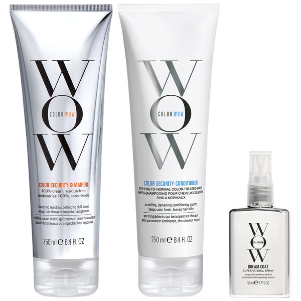 Color Wow Dream Clean Fine to Normal and Travel Dream Coat Supernatural Spray Trio