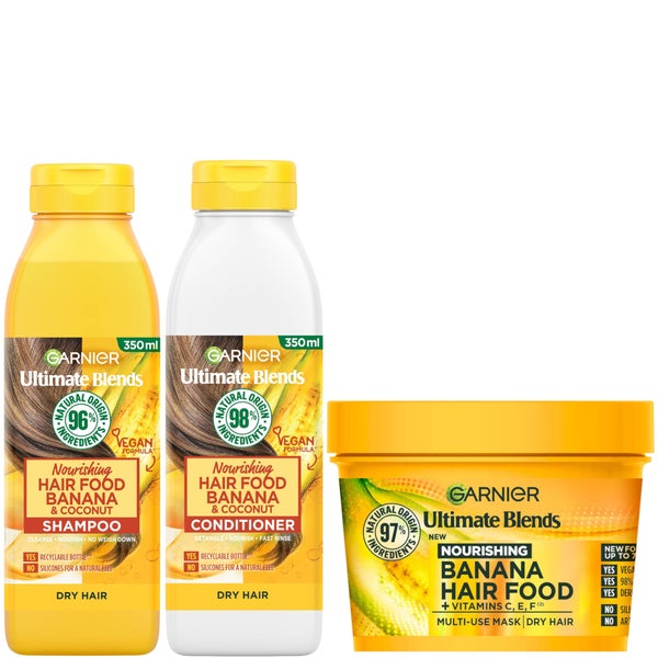 Garnier Ultimate Blends Nourishing Hair Food Banana Routine