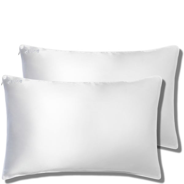 SILKE Silk Pillowcase Duo - Queen - White