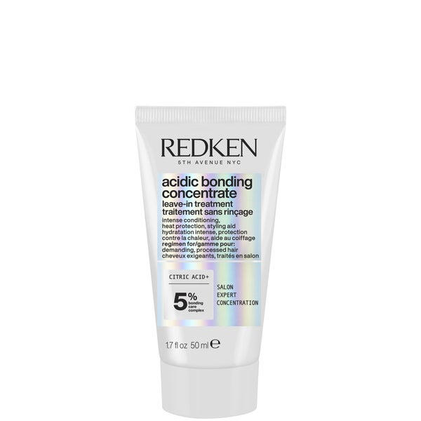 Redken Acidic Bonding Concentrate Leave In Treatment, Bond Repair for Damaged Hair with Heat Protection 50ml