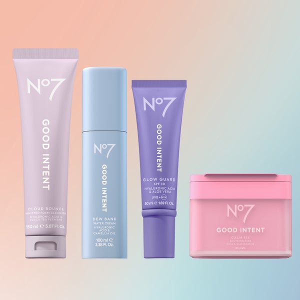 No7 Good Intent Glass Skin routine
