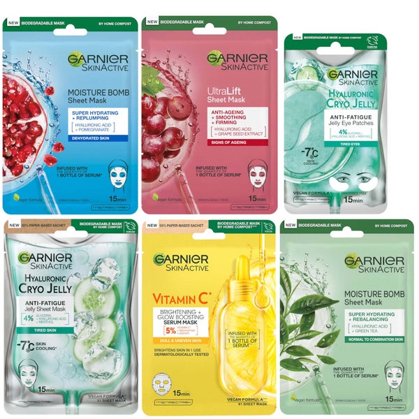 Garnier SkinActive Face Sheet Mask Party (6 Masks)