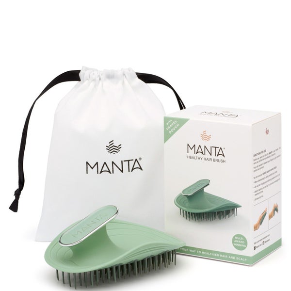 Manta Hair brush Original Serene Green / White Gold