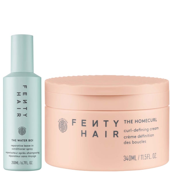Fenty Hair Hero Duo, The Homecurl Curl Defining Cream 340ml and The Water Boi Leave in Conditioner 200ml