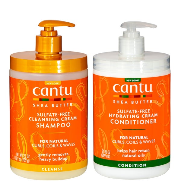 Cantu Shea Butter for Natural Hair Cleansing Cream Shampoo & Hydrating Cream Conditioner Salon Size Duo