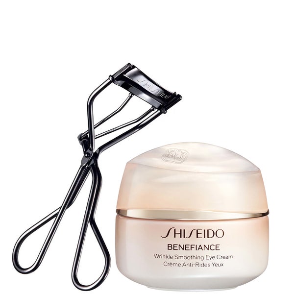 Shiseido Eyelash Curler & Benefiance Wrinkle Smoothing Eye Cream Bundle