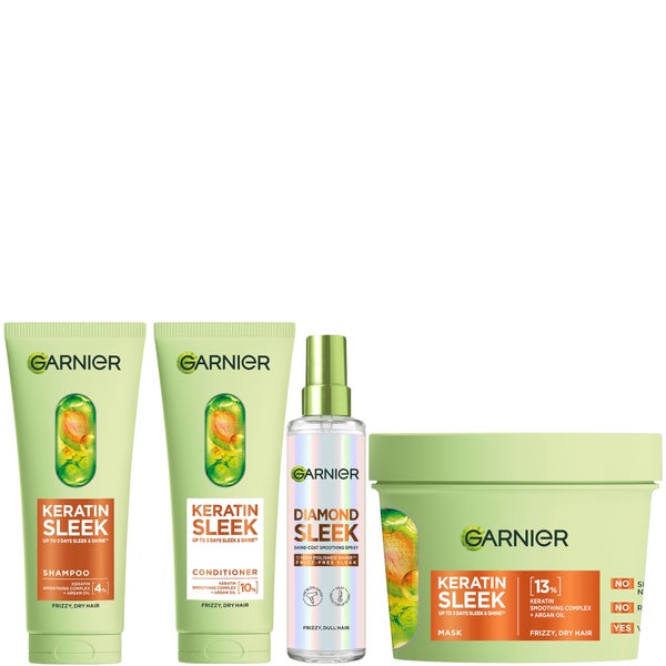 Garnier Keratin Sleek 4-Step Shine Bundle