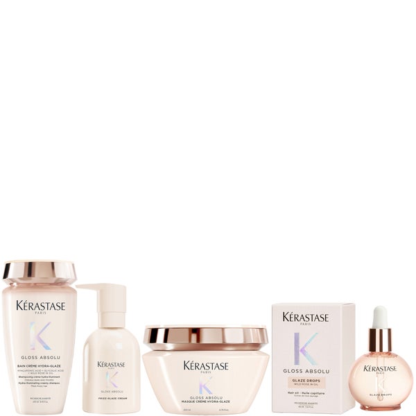 Kérastase Gloss Absolu Bain Crème Hydra-Glaze Shampoo, Mask , Cream and Oil For Thick Frizzy Hair