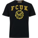 French Connection Men's Waxed Eagle T - Shirt - Black