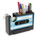 Rewind Desk Tidy - Black with Blue Label