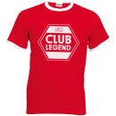 Football Manager Club Legend Men's Ringer T-Shirt - White Red