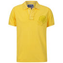 Loyalty & Faith Men's Leopard Washed Polo Shirt - Yellow