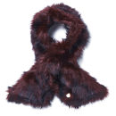 Ted Baker Faux Fur Textured Scarf - Mid Red