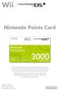 Nintendo Points Card 3000