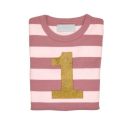 Bob & Blossom Girls' Vintage & Pale Pink Breton Top No 1
