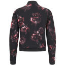 Only Women's Rose Print Bomber Jacket - Black/Pink
