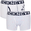 Duck and Cover Men's 2-Pack Boxers - Blue/White