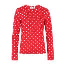 Comme des Garcons PLAY Women's T165 Polka Dot Top - Red & White